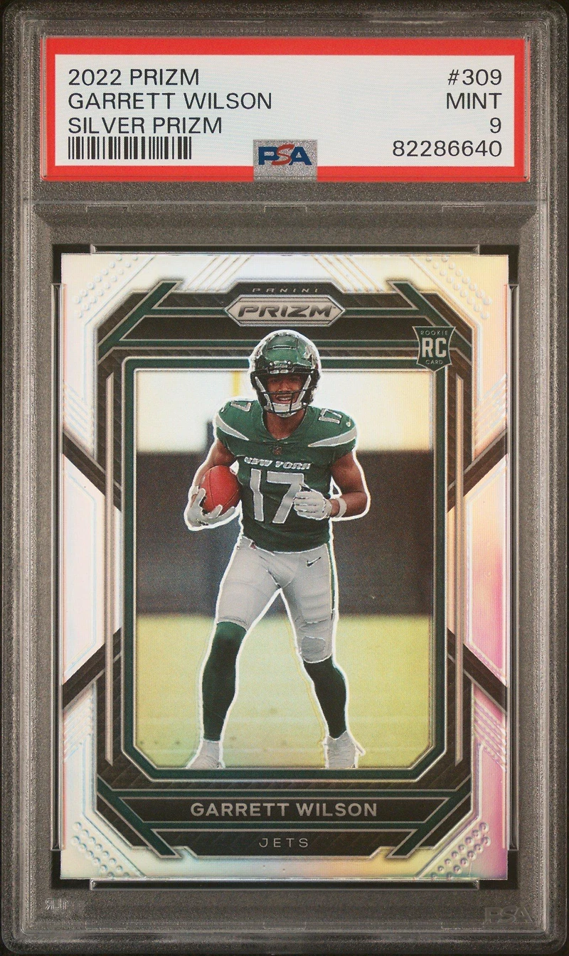 2022 Panini Prizm 309 Garrett Wilson Silver Prizm PSA 9
