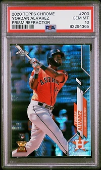2020 Topps Chrome 200 Yordan Alvarez Prism Refractor PSA 10