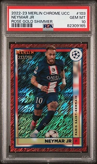 2022-23 Topps Merlin Chrome Uefa Club Competitions 103 Neymar Jr PSA 10