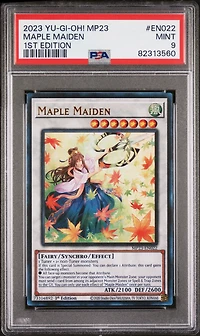 2023 Yu-gi-oh! Mp23-25th Anniversary Tin: Dueling Heroes Mega Pack En022 Maple Maiden 1st Edition PSA 9