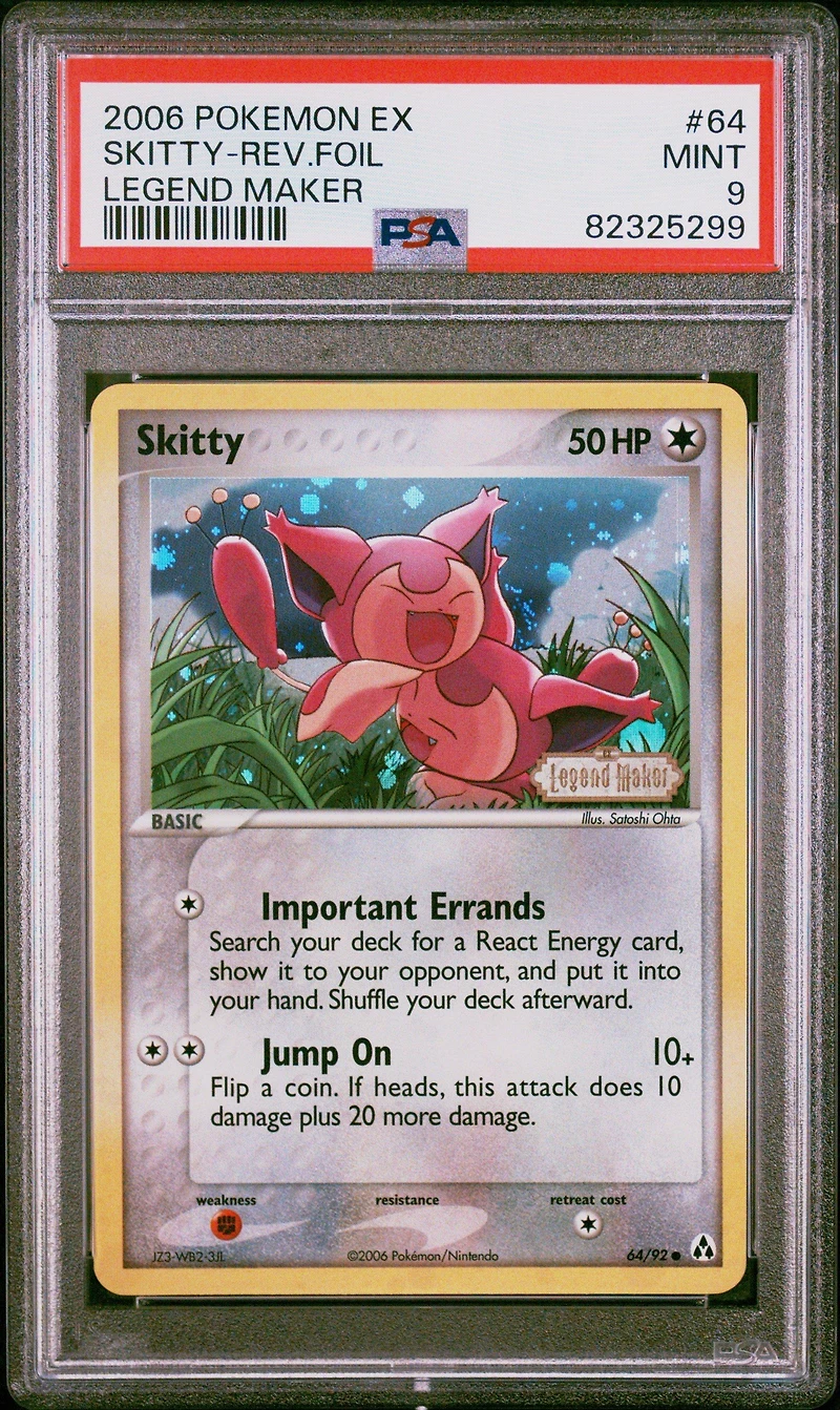 2006 Pokemon Ex Legend Maker 64 Skitty-reverse Foil PSA 9