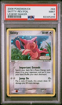 2006 Pokemon Ex Legend Maker 64 Skitty-reverse Foil PSA 9