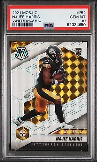 2021 Panini Mosaic 252 Najee Harris White Mosaic PSA 10