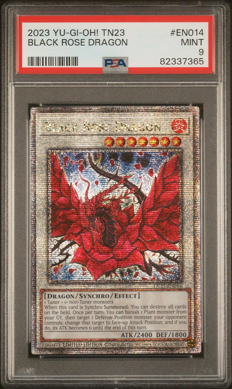 2023 Yu-gi-oh! Tn23-25th Anniversary Tin: Dueling Heroes En014 Black Rose Dragon PSA