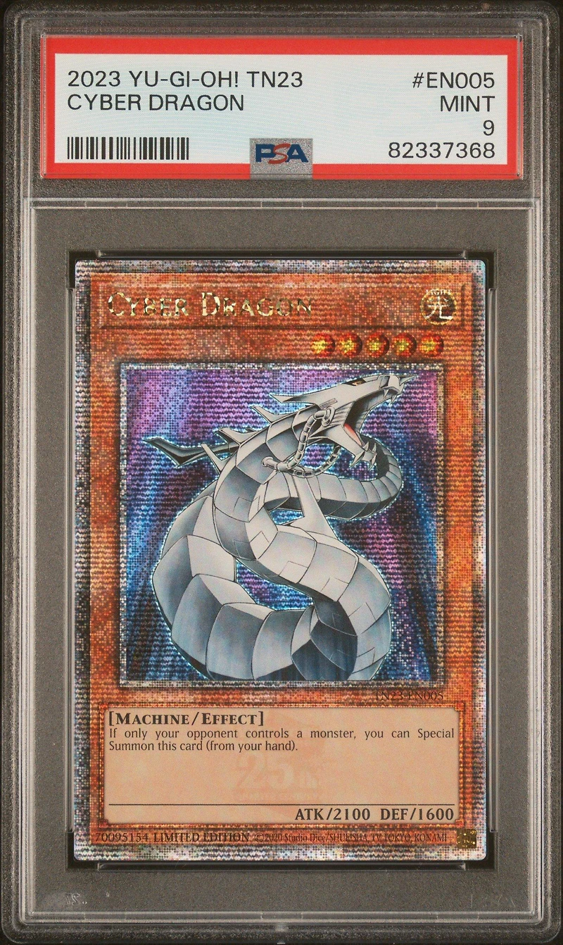2023 Yu-gi-oh! Tn23-25th Anniversary Tin: Dueling Heroes En005 Cyber Dragon PSA