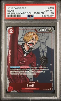 2023 One Piece Premium Bandai Premium Card Collection 25th Edition 013 Sanji PSA 10