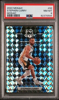 2022 Panini Mosaic 92 Stephen Curry Mosaic PSA 8