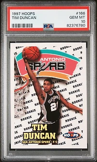 1997 Hoops 166 Tim Duncan PSA 10