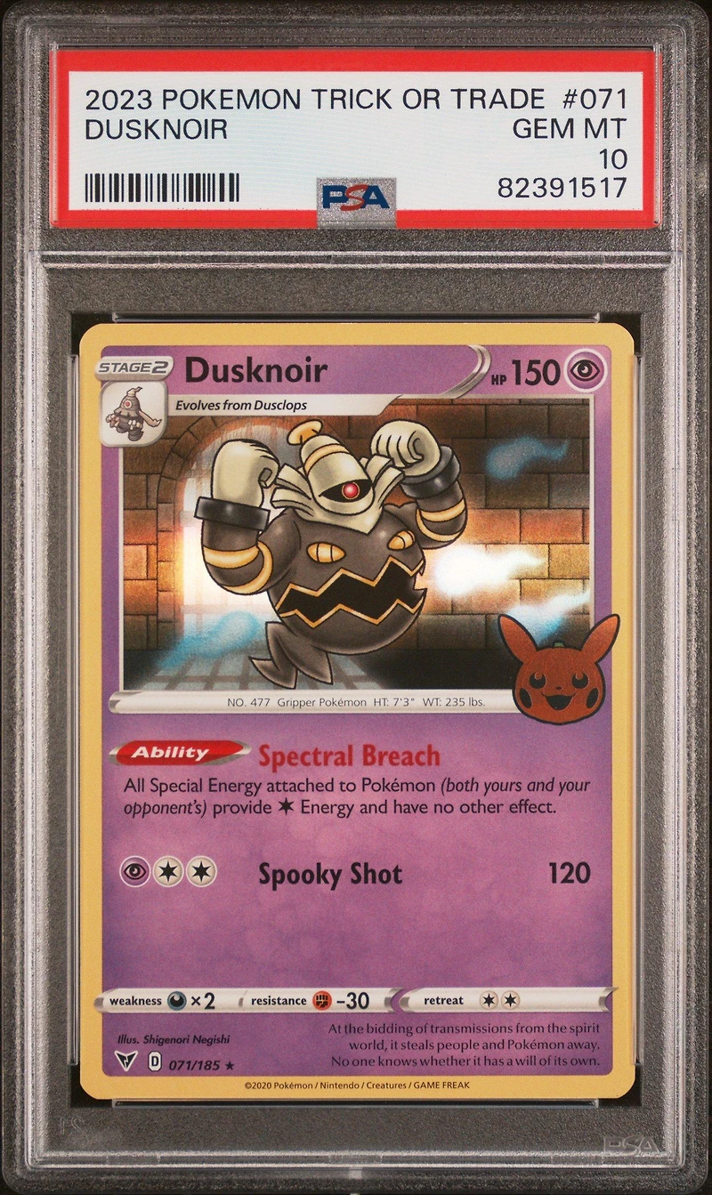2023 Pokemon Trick Or Trade 071 Dusknoir PSA 10
