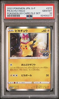 2022 Pokemon Japanese S Promo 272 Pikachu-holo Pokemon Go Card File Set PSA 10