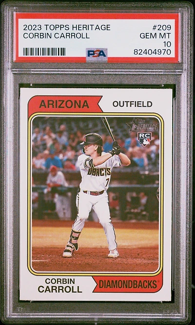 2023 Topps Heritage 209 Corbin Carroll PSA 10