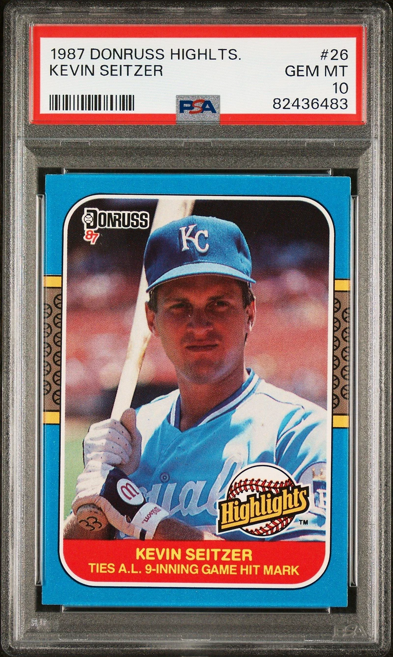 1987 Donruss Highlights 26 Kevin Seitzer PSA 10