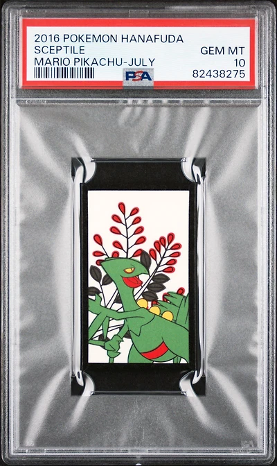 2016 Pokemon Hanafuda Mario Pikachu  Sceptile July PSA 10