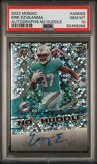 2022 Panini Mosaic Autographs No Huddle Anhee Erik Ezukanma PSA 10