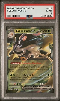 2023 Pokemon Obf En-obsidian Flames 022 Toedscruel Ex PSA 9
