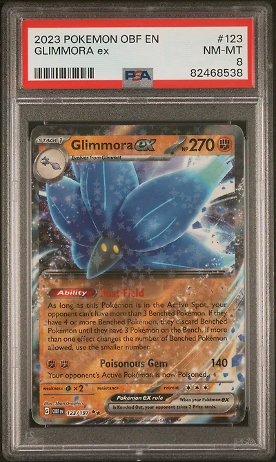 2023 Pokemon Obf En-obsidian Flames 123 Glimmora Ex PSA