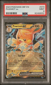 2023 Pokemon Obf En-obsidian Flames 073 Pawmot Ex PSA 9