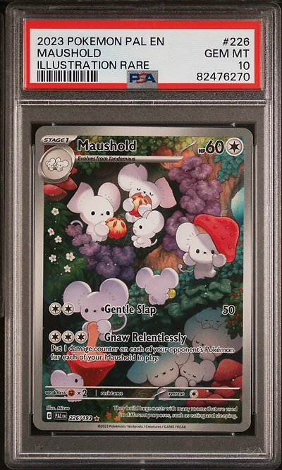 2023 Pokemon Pal En-paldea Evolved 226 Maushold Illustration Rare PSA