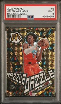 2022 Panini Mosaic Razzle Dazzle 9 Jalen Williams PSA 9