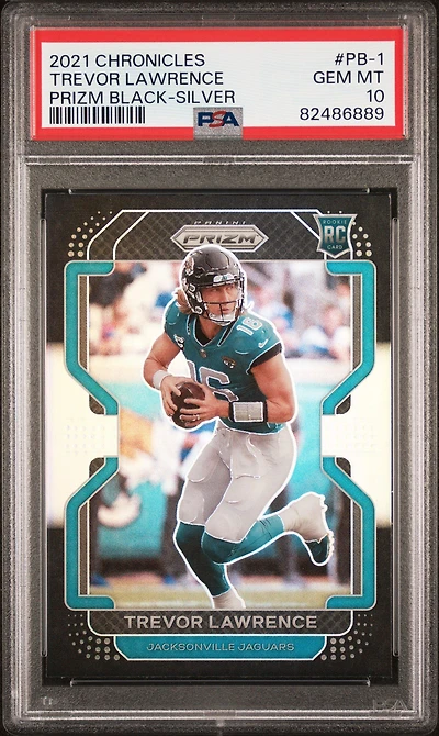 2021 Panini Chronicles Prizm Black Pb-1 Trevor Lawrence Silver PSA 10