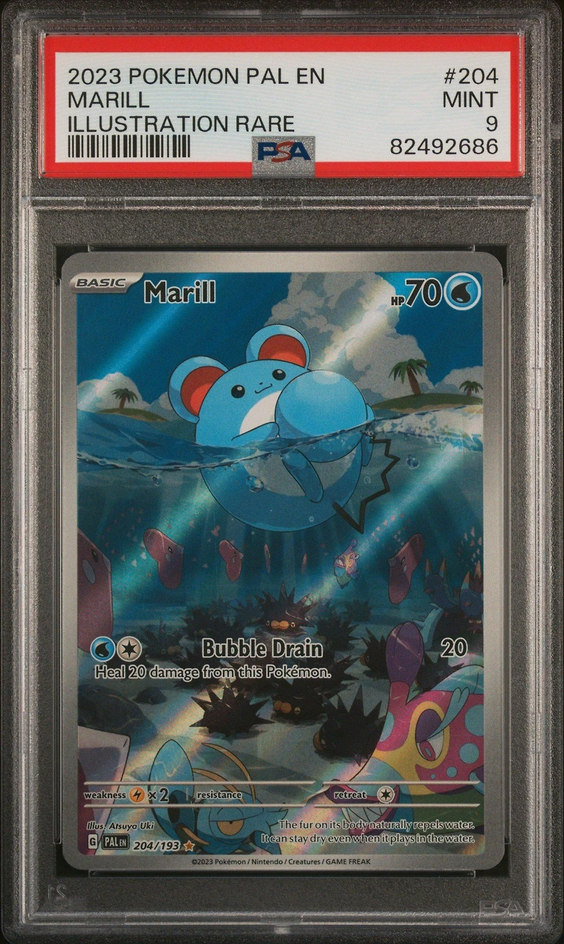 2023 Pokemon Pal En-paldea Evolved 204 Marill Illustration Rare PSA