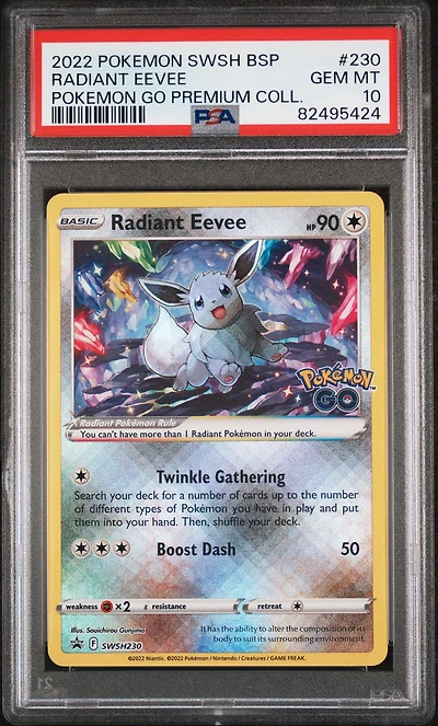2022 Pokemon Swsh Black Star Promo 230 Radiant Eevee PSA 10