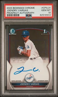 2023 Bowman Chrome Prospect Autographs Cpajv Joendry Vargas PSA 10