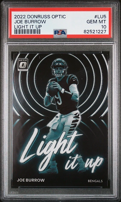 2022 Panini Donruss Optic Light It Up Lu5 Joe Burrow PSA 10