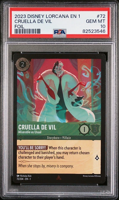 2023 Disney Lorcana En 1-the First Chapter 72 Cruella De Vil