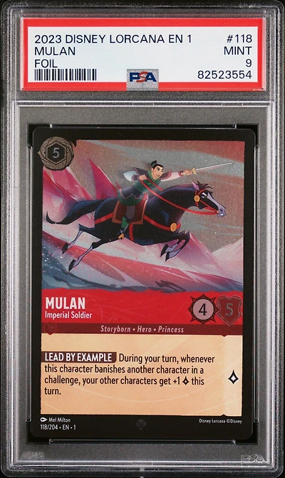2023 Disney Lorcana En 1-the First Chapter 118 Mulan - Imperial Soldier Foil PSA 9
