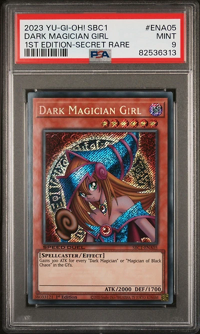 2023 Yu-gi-oh! Sbc1-speed Duel Streets Of Battle City Ena05 Dark Magician Girl 1st Edition-secret Rare PSA 9