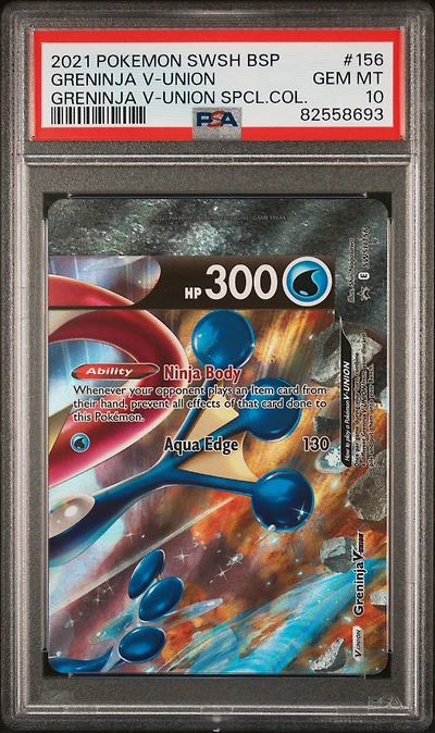 2021 Pokemon Swsh Black Star Promo Greninja V-union Greninja V-union Special Collection PSA