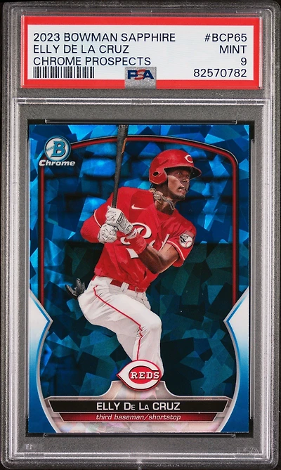 2023 Bowman Sapphire Edition Chrome Prospects Bcp65 Elly De La Cruz PSA