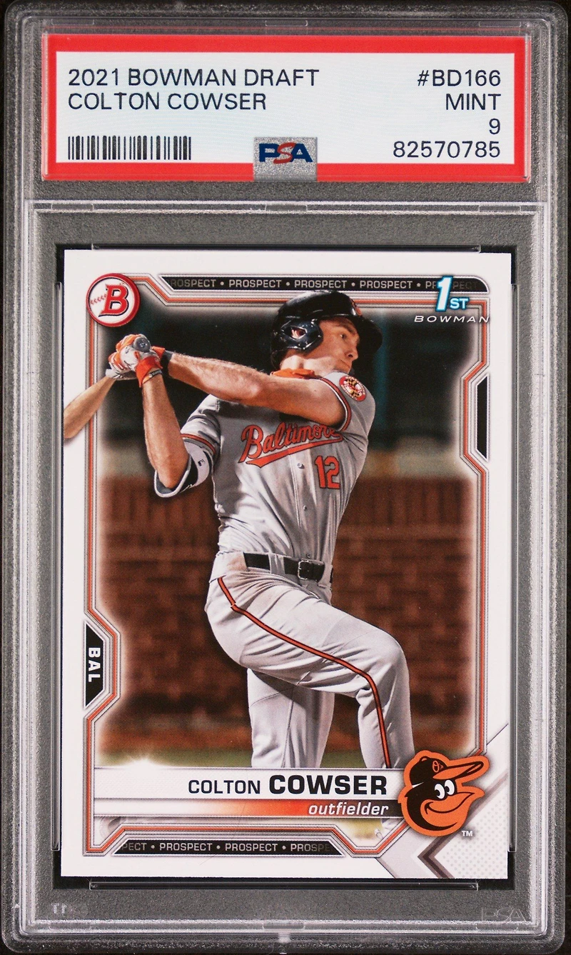 2021 Bowman Draft Bd166 Colton Cowser PSA 9