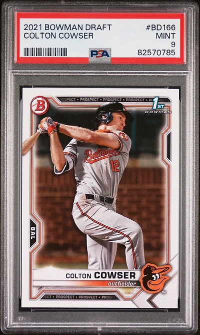 2021 Bowman Draft Bd166 Colton Cowser PSA 9