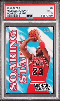 1997 Fleer Soaring Stars 9 Michael Jordan PSA 9