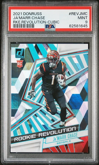 2021 Panini Donruss Rookie Revolution Revjmc Ja'marr Chase Cubic PSA 9