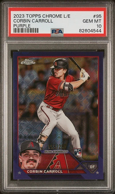 2023 Topps Chrome Logofractor Edition 95 Corbin Carroll PSA 10