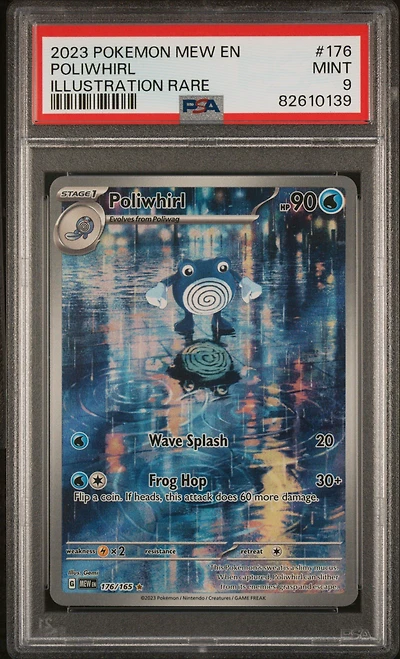 2023 Pokemon Mew En-151 176 Poliwhirl Illustration Rare PSA