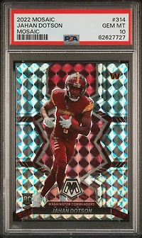 2022 Panini Mosaic 314 Jahan Dotson Mosaic PSA 10