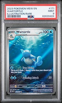 2023 Pokemon Mew En-151 171 Wartortle Illustration Rare PSA