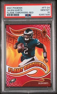 2021 Panini Phoenix Flame Throwers Ft-24 Jalen Hurts PSA 10
