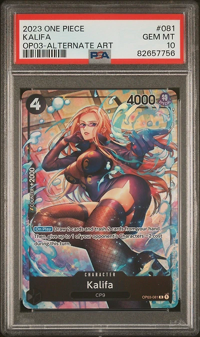 2023 One Piece Pillars Of Strength 081 Kalifa Alternate Art PSA 10