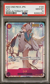 2022 One Piece Japanese Paramount War 120 Uta Alternate Art PSA 10