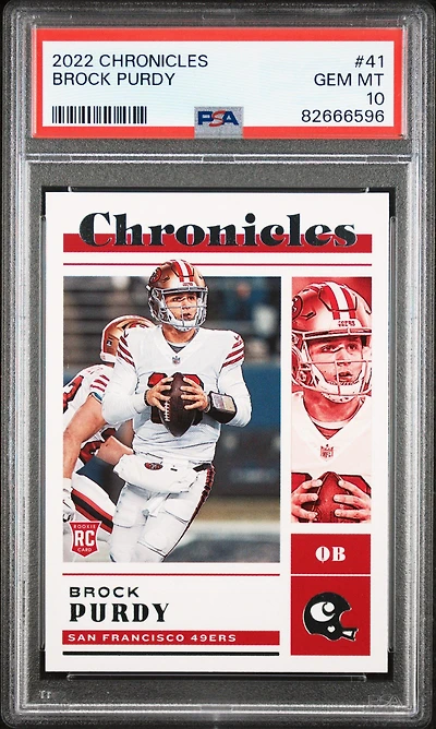 2022 Panini Chronicles 41 Brock Purdy PSA 10