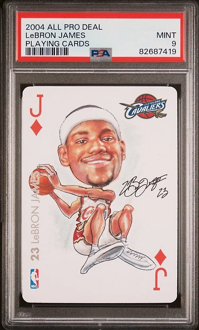 2004 All Pro Deal Playing Cards  Lebron James PSA 9