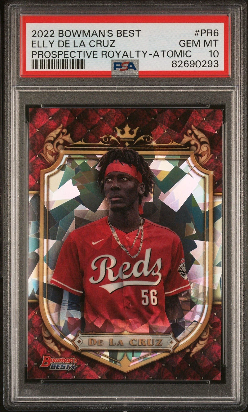 2022 Bowman's Best Prospective Royalty Pr6 Elly De La Cruz Atomic Refractor PSA 10