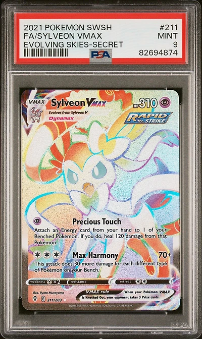 2021 Pokemon Sword & Shield Evolving Skies Fa/sylveon Vmax PSA