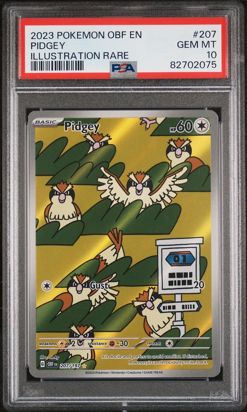 2023 Pokemon Obf En-obsidian Flames 207 Pidgey PSA