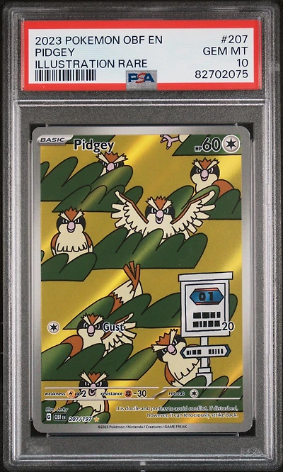 2023 Pokemon Obf En-obsidian Flames 207 Pidgey PSA